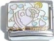 Clearly Charming Angel with Hearts Italian Charm Bracelet Link