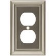 Brainerd 64234 Single Nickel Duplex Outlet Wall Plate
