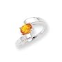 14k Polished 7x5 Citrine Ring - Size 6 - JewelryWeb