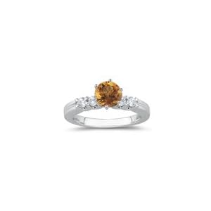 Buy 0.20 Ct Diamond and 0.85 Cts Citrine Ring in 18K White Gold by mycitrinejewelry
