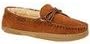 Tamarac by Slippers International Men's Suede Moccasin Slipper,9 4E US,Brown-Cinnamon-Suede