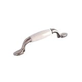 96mm CTC Brushed Nickel/White Pull