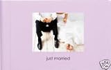 JUST MARRIED wedding photo album holds 24 6x4 pictures
