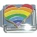 Clearly Charming Rainbow Heart Italian Charm Bracelet Link