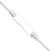 Sterling Silver Childrens ID on Box Link Bracelet - 5.5 Inch - Spring Ring