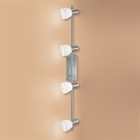 Eglo 86216A Ares-1, Nickel Frosted, 4-Light Opal Track Light Fixture by Eglo