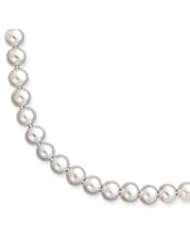 Genuine IceCarats Designer Jewelry Gift 14K 7-7.5Mm White Freshwater Onion Cultured Pearl Necklace In 18.00 Inch