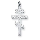 Sterling Silver Eastern Orthodox Cross Pendant