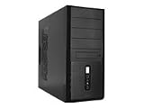 RASURBO Gehaeuse BasicCase BC-10 black Midi ATX ohne NT 2 Luefter opt HD Audio AC97 auch in schwarz silber erhaeltlich