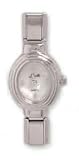 Oval Pearl Italian Charms Bracelet Watch