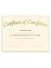 Baudville Certificate Paper - Preprinted - Completion - Cream