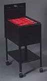 Standard Rollaway File with Lock & Bottom Shelf, Legal Size, 24-3/4d, Putty