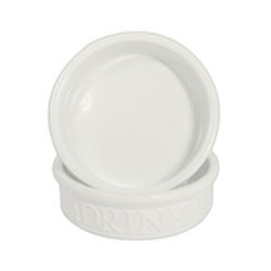 Castlemere Creations Dotted Swiss ''DRINK'' Bowl (White - 5.75'')