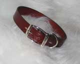 Hamilton Leather Creased Leather Collar Burgundy 1 X24 - LM1 24BU