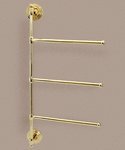 Detail image Dynasty Hardware Swivel Arm Wall Mounted Towel Rack Polished Brass