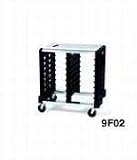 Rubbermaid 9F00 Max System Dual Pan Prep Cart for 18 x 26 Inch - 45.7 cm x 66 cm - and 12 x 18 Inch - 30.5 cm x 45.7 cm - Food Boxes - Black