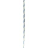 Aardvark 61520026 Paper Drinking Straw, 7/32" Diameter x 7-3/4" Length, Powder Blue Stripe (8 Boxes of 600)