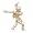 Male Baseball Player Charm - Gold Plate