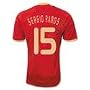 Spain National Team 2009-10 SERGIO RAMOS 15 Home Soccer Jersey Size Large