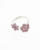 Pilgrim Pink and Silver Flower Ring