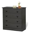 4 -drawer Chest In Black Finish By Prepac Furniture