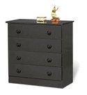 4 -drawer Chest In Black Finish By Prepac Furniture