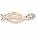 Ichthus Charm in Yellow Gold title=
