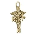 Registered Nurse Charm - 10K Yellow Gold
