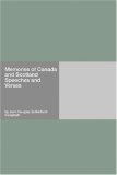 Memories of Canada and Scotland  Speeches and Verses