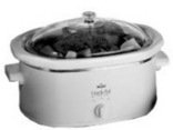Rival SCR450-W 4.5 Quart Round Removable Stoneware Crock Pot Slow Cooker, White