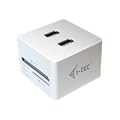 I-Tec USB 2.0 All in One Kartenleser mit 3-port Hub f�r microSD und M2