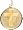Cross on Disc, 14K White Gold Charm