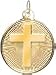 Cross on Disc, 14K Gold Charm