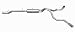 Dual Extreme Exhaust Kit Exits Behind Rear Tire At An Aggressive Angle Incl. Muffler/3 in. Pipes/4 in. Stainless Tips/Hangers/Clamps Stainless