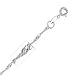 Jewelry : 14k White Gold 10 Inch X 1.5 mm Singapore Chain Anklet - O Ring Clasp