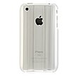 Premium Hard Crystal Plastic Snap-on Case for Apple iPhone 3G, 3GS 3G-S - Frosted Clear Stripes