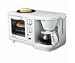 Aroma ABT106W Breakfast to Go 3-in-1 Toaster Oven, Grill & Coffee Maker