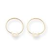 Sardelli - 14kt Gold Endless Hoop with Cultured Pearl Earrings