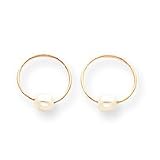 Sardelli - 14kt Gold Endless Hoop with Cultured Pearl Earrings