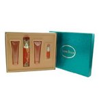 Perry Ellis F By Perry Ellis For Women. Gift Set ( Eau De Parfum Spray 3.4 Oz + Body Lotion 3.0 Oz + Bath & Shower Gel 3.0 Oz + Eau De Parfum Spray 0.25 Oz )