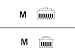 Anschlusskabel, RJ12(6p6c)-Stecker auf RJ45(8p8c)-Stecker, Kabel: 6-adrig, flach und schwarz, 1:1, 10,00 m