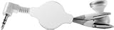 RetractCable: Retractable Stereo Ear Buds - White