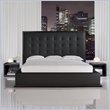 Modloft New Ludlow Platform Bed in Black Leatherette With Wenge Frame In King Size