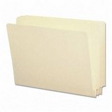 End Tab Folders, Letter, Straight Cut, 9.5 Height, 2-Ply, Manila, 100/Box SMDET2150L
