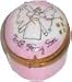 Pink tooth fairy hand painted Limoges porcelain box