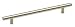 Liberty Hardware Steel Bar Pull P01026-SS-C, Stainless Steel Finish (Satin Nickel)
