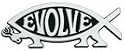 Evolve FISH Logo Decorative Silver Car Emblem