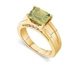14kt Gold Diamond and Peridot Ring (.24 ct. tw.)