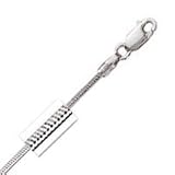 14k White Octagonal 20 Inch X 1.1 mm Snake Chain Necklace