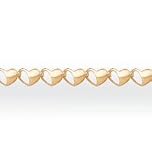 14kt. Gold, 10 Heart Anklet